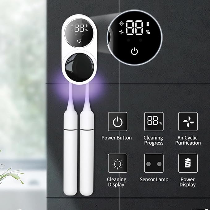 Double Automatic Sensing Toothbrush Box - Zambeel