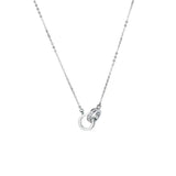 Double - circle Necklace In S925 Sterling Silver Minimalist Design - Zambeel