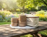 Round Lunch Box Set with Carry Bag Ⓢ