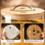Drink Serve Dispenser with Wooden Stand © - Zambeel
