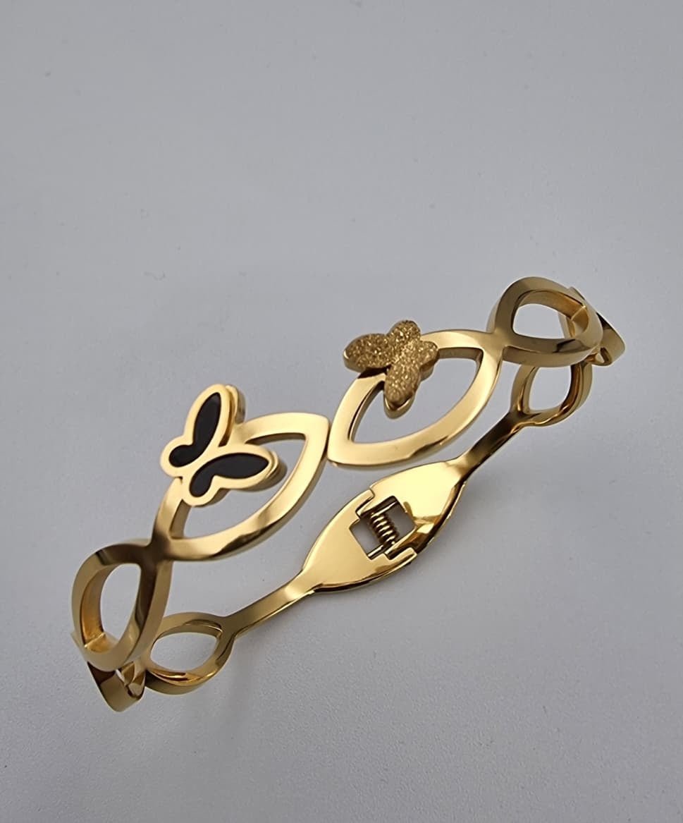 Dual Butterfly Infinity Bangle - Zambeel