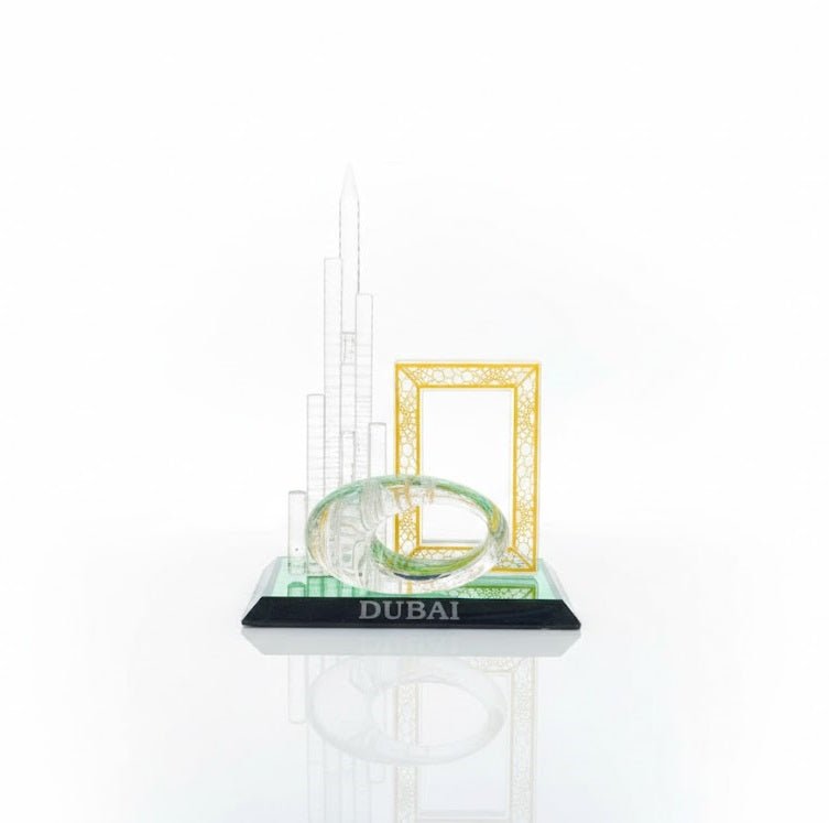 Dubai Skyline Crystal Souvenir Showpiece - Zambeel