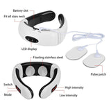 Electric neck massager with far infrared thermal pain relief tool for health care, for health care intelligent neck and back massager - Zambeel