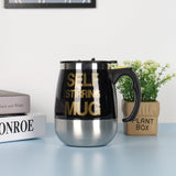 Electric Self Stirring Coffee Mug Cup Stainless Steel Automatic Self Mixing & Spinning Home Office Travel Mixer Milk Whisk Cup - Zambeel
