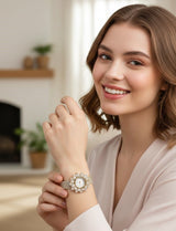 Elegant Pearl Halo Watch - Zambeel