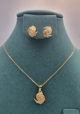 Elegant Swirl Necklace Set - Zambeel