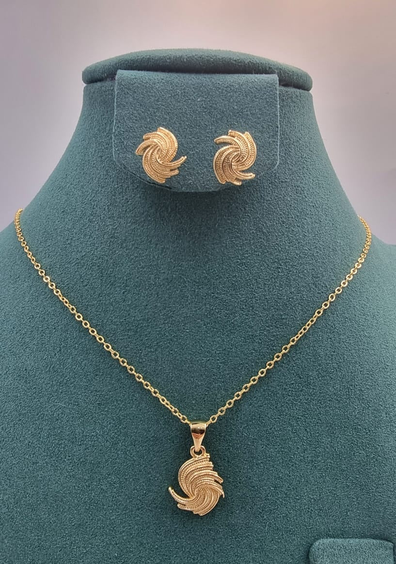 Elegant Swirl Necklace Set - Zambeel