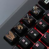 Embossed Zinc - Aluminum Alloy Metal Keycap Mechanical Keyboard Height - Zambeel