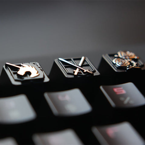 Embossed Zinc - Aluminum Alloy Metal Keycap Mechanical Keyboard Height - Zambeel