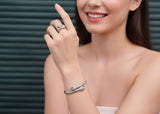 Emerald - Eye Snake Bangle & Ring Set - Zambeel