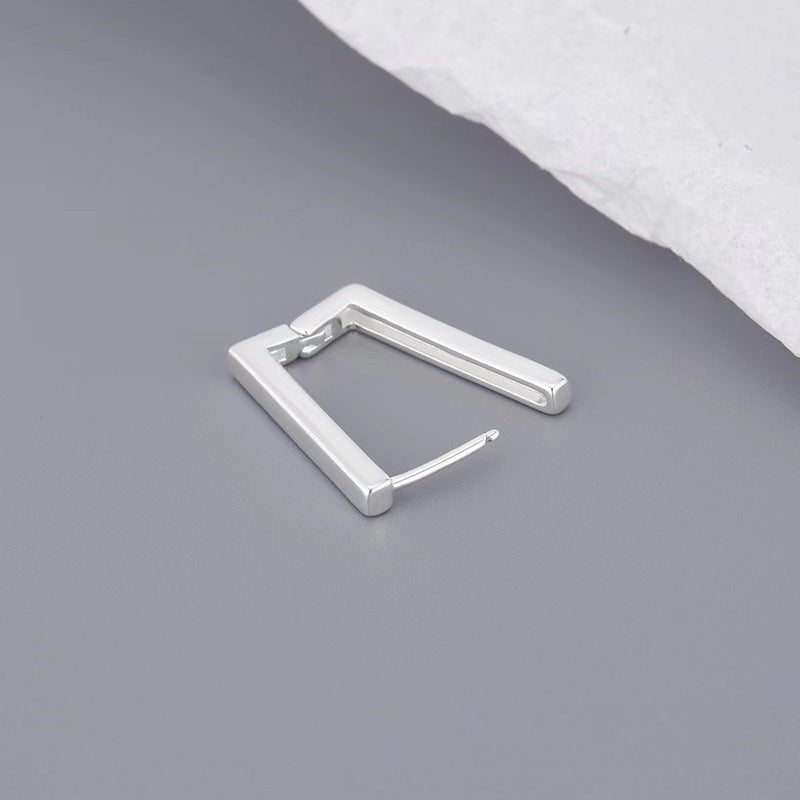 Europe And America Cross Border Hot Sale Geometry Rectangle Ear Clip Indifference Trend All - match Fashion Earrings Personalized Creative Ornament Female - Zambeel