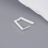 Europe And America Cross Border Hot Sale Geometry Rectangle Ear Clip Indifference Trend All - match Fashion Earrings Personalized Creative Ornament Female - Zambeel