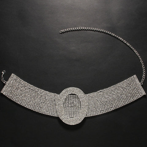 European And American Fashion Rhinestone Clavicle Chain Sweet Cool Simple Necklace - Zambeel