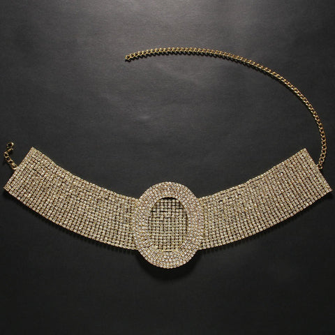 European And American Fashion Rhinestone Clavicle Chain Sweet Cool Simple Necklace - Zambeel