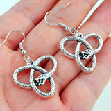 European And American Gothic Universe Infinite Snake Earrings Pagan Ancient India - Zambeel