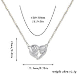 European And American Love Necklace Mother's Day Geometric Copper Peach Heart Gift - Zambeel