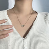 European And American Love Necklace Mother's Day Geometric Copper Peach Heart Gift - Zambeel
