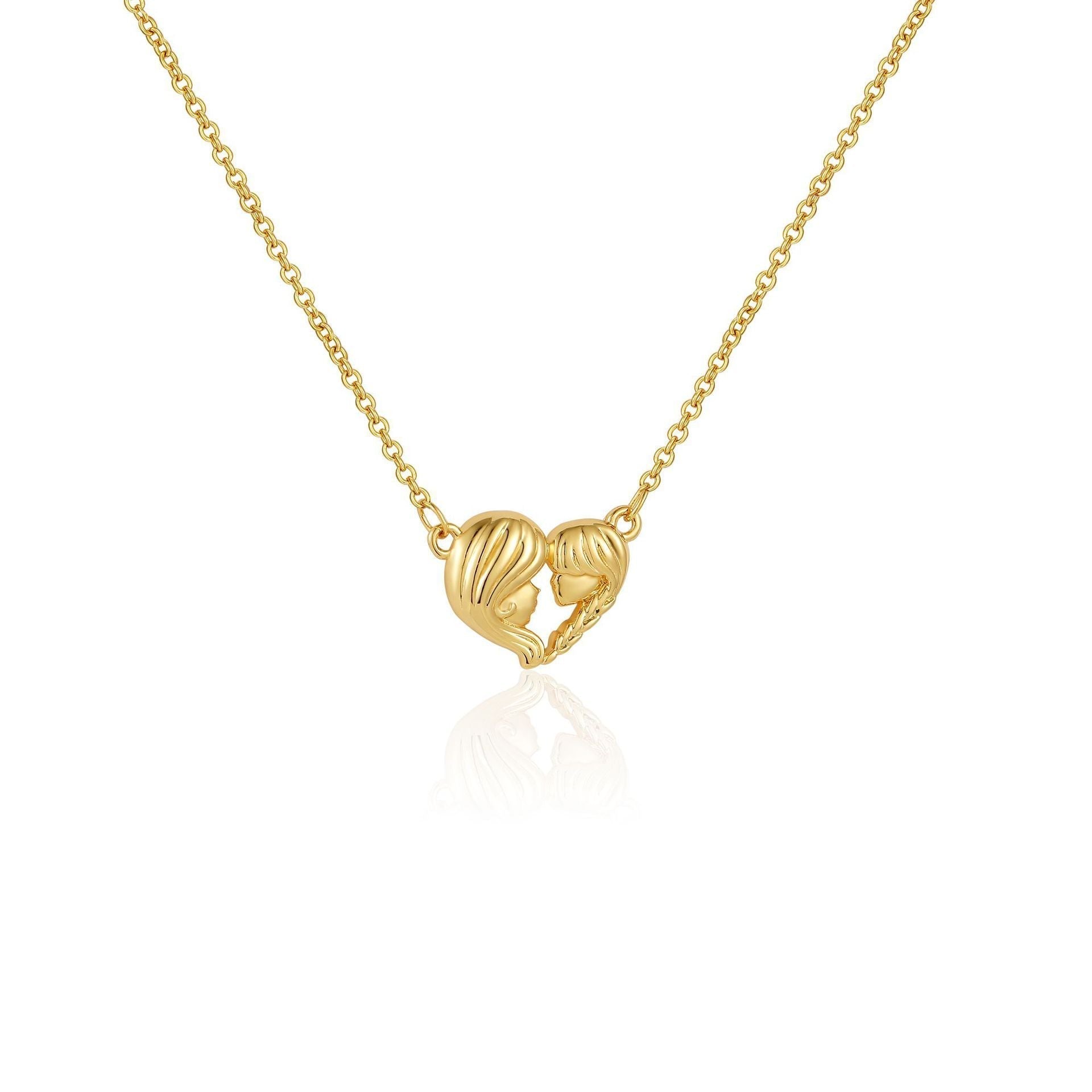 European And American Love Necklace Mother's Day Geometric Copper Peach Heart Gift - Zambeel