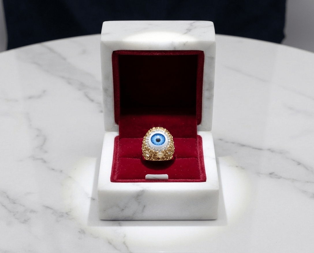 Evil Eye Crystal Statement Ring - Zambeel