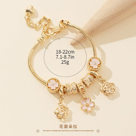 Fashion Bracelet Diy Floral Beads - Zambeel