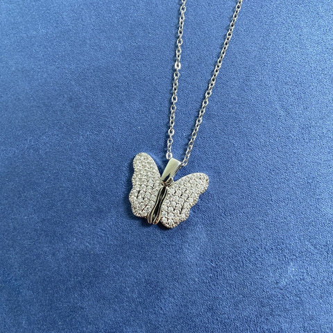 Fashion Jewelry Butterfly Necklace Female Pendant Titanium Steel Clavicle Chain - Zambeel
