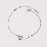Fashion Ladies Cat Charm Bracelet Silver - Zambeel