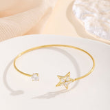 Fashion Women's Bracelet Five - pointed Star Copper Inlaid Zircon - Zambeel