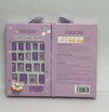 Febble - Cute Purple Cartoon Kids Nails (Original) - Zambeel