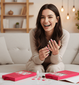 Febble - Hot Pink Sparkle Oval Nails (Original) - Zambeel