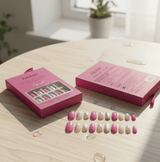 Febble - Hot Pink with Silver Sparkle Press - On Nails (Original) - Zambeel