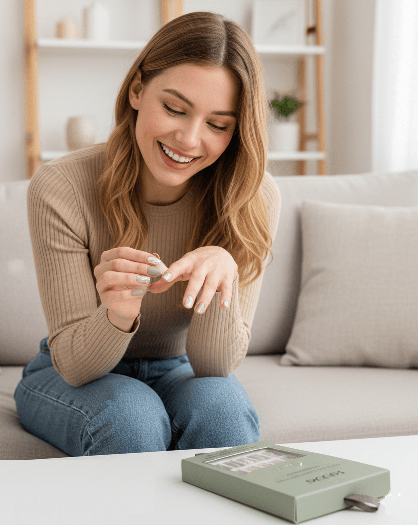 Febble - Luxe Olive Gold Oval Nails (Original) - Zambeel