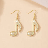 Female Gemstone Note Exaggerated Personality Earrings - Zambeel