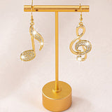 Female Gemstone Note Exaggerated Personality Earrings - Zambeel