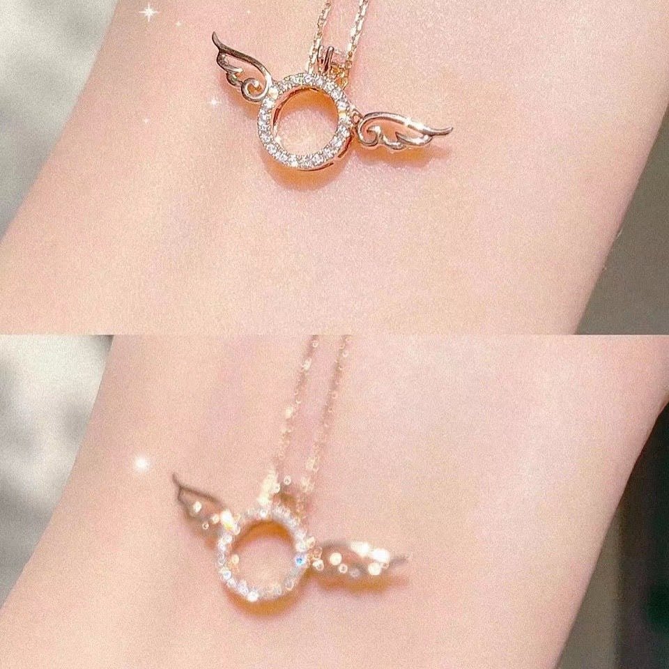 Female Necklace Rose Gold Angel Little Wing - Zambeel