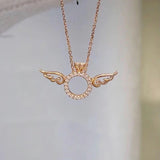 Female Necklace Rose Gold Angel Little Wing - Zambeel