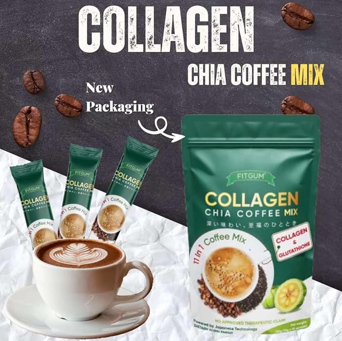 Fitgum - Collagen Chia Coffee Mix (Original) - Zambeel