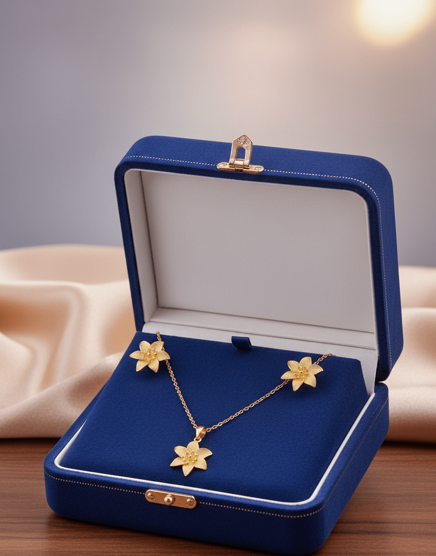 Floral Bloom Pendant Set - Zambeel
