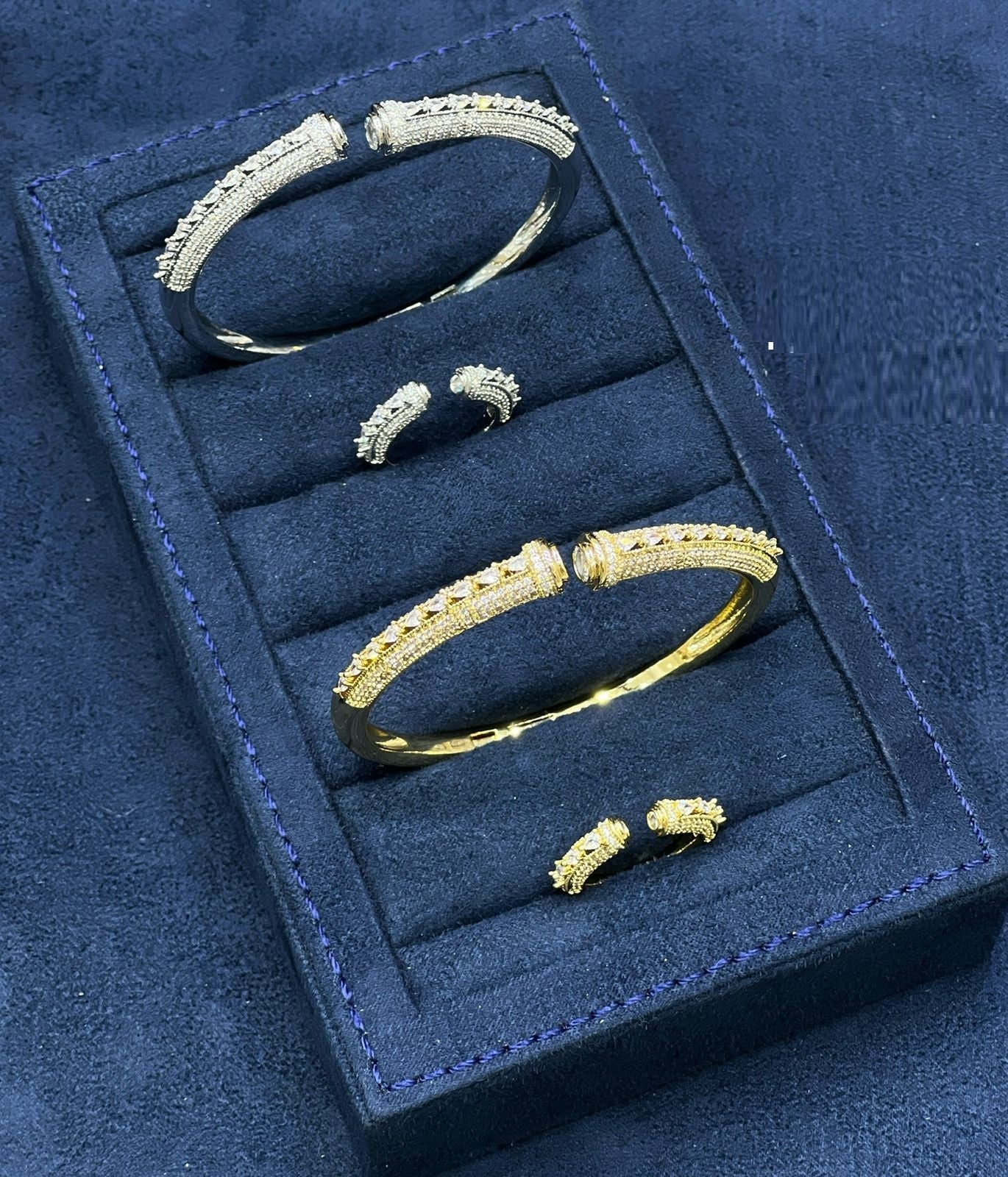 Floral Duo Sparkle Kada Set - Zambeel