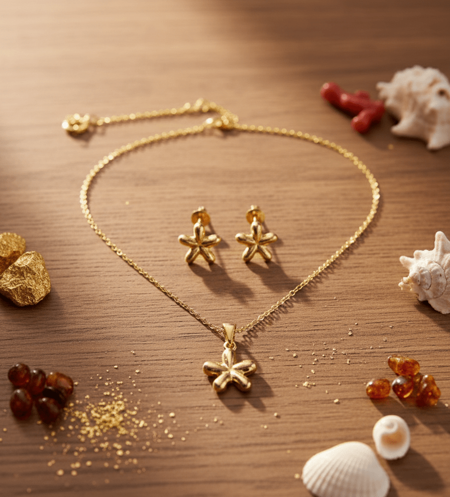 Floral Star Pendant Set - Zambeel