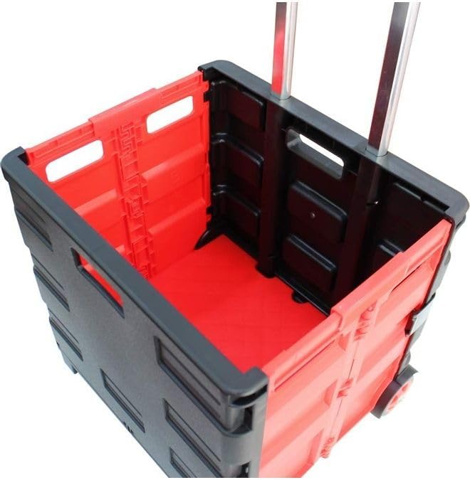 Foldable Rolling Storage Cart Box with Handle & Wheels - Zambeel