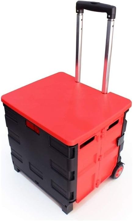 Foldable Rolling Storage Cart Box with Handle & Wheels - Zambeel