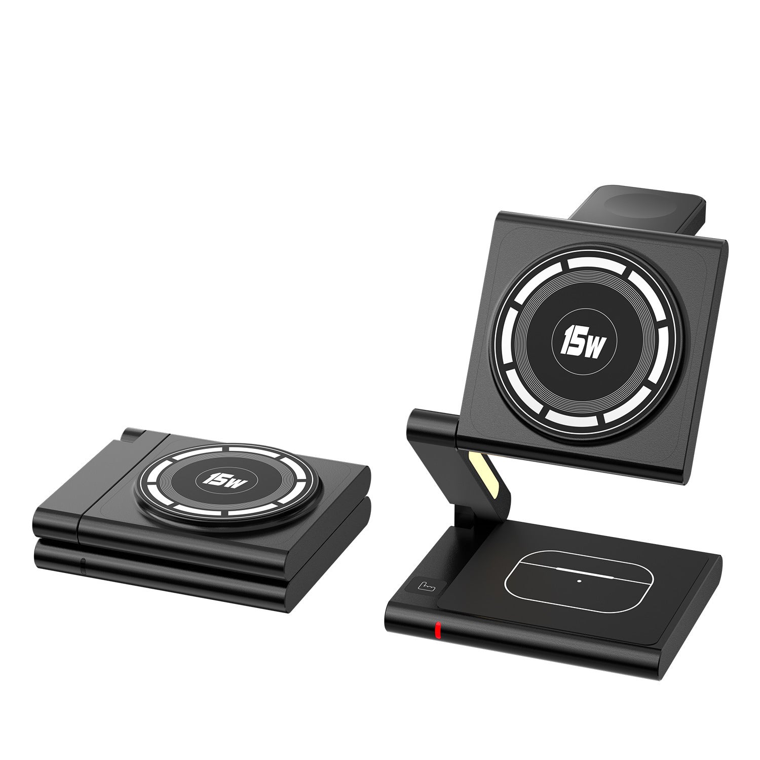 Folding Mobile Phone Headset Watch Three - in - One Wireless Charger - Zambeel