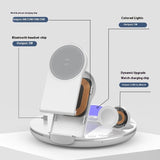 Folding Three - in - one Wireless Charger Vertical Desktop Phone Holder - Zambeel