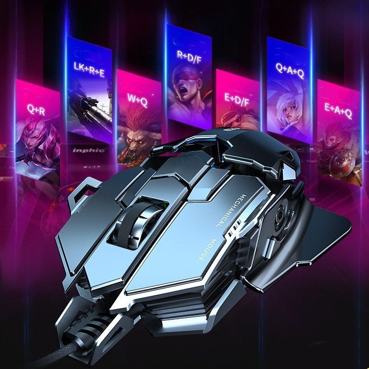 Forerunner Esports Gaming Mouse Wired Mechanical Macro Metal Weighted Mute - Zambeel