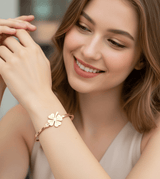 Four - Leaf Clover Charm Bangle - Zambeel