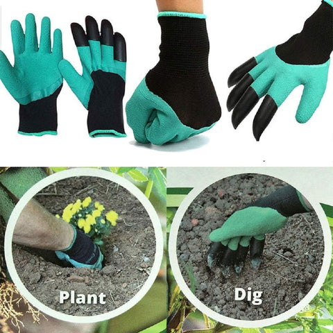 Garden Digging Gloves with Built - in Claws - Zambeel