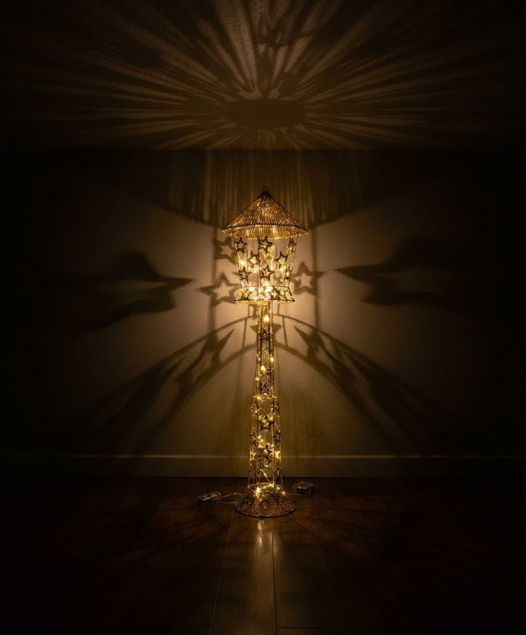 Gold Decorative LED Lantern Stand - Zambeel