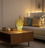 Gold Glitter Decorative Hanging Lantern - Zambeel
