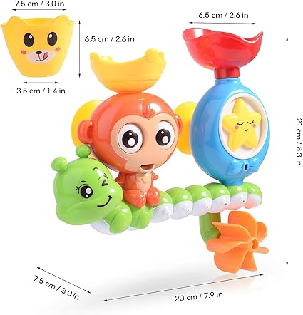Happy Bath - Time Water Spray Bath Toy Set for Kids - Zambeel