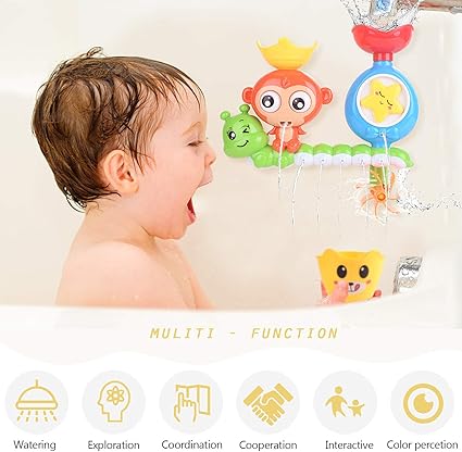 Happy Bath - Time Water Spray Bath Toy Set for Kids - Zambeel